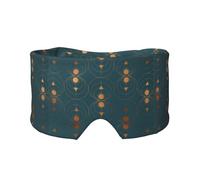 Copper Art Deco On Emerald, Full Eye Covers Light Blocking Eye Mask Sleep Eye and Ear Muffs