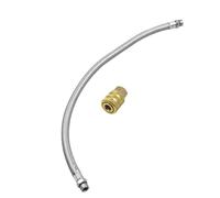 Copper Auto Locking Air Chuck with 2 Jaw Design 1/4 Inch Thread for Tire Inflation Metal Tube 45.8cm Heavy Duty Quick Release Brass Tire Chuck