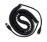 Copper Aviation Extension Connector Spring Cable, Vehicle Head Interface Line with Male and Female Aviation Connectors, Flexible 4 - Core Shielded Cable for Truck Traile (8m / 26.2ft)