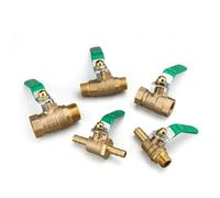 Copper Ball Valve 1/4 3/8 1/8 1/2 3/4 Female Male Thread Barb 8/10/12mm 1Pcs(1l2,Female to Male)