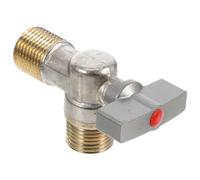 Copper Ball Valve Angle Shutoff for Water Heater, G1/2 Thread | Full Flow Design, Triangle Switch Core, Secure Sealing, for Sinks and Dishwasher Inlet Hose Use