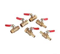 Copper Ball Valve Switch Fitting with Double Male Threads for Pneumatic Pipeline Air Flow Control Pagoda Style Design Copper Construction for Industrial Automation(C)