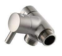 Copper Bathroom Shower Arm Three-Way Water Separator One in and Two Out Nozzle Diversion Valve Pipe Switch(Wire Drawing)