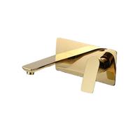 Copper Bathroom Sink Faucet in-Wall Brushed Gold Square Hot and Cold Wall Mounted Pre-Embedded Wall Concealed Washbasin Washbasin Basin Faucet Silver,Gold