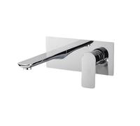 Copper Bathroom Sink Faucet in-Wall Brushed Gold Square Hot and Cold Wall Mounted Pre-Embedded Wall Concealed Washbasin Washbasin Basin Faucet Silver,Silver