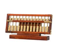 Copper Beads Abacus - Metal Art Home Decoration with Base, Mini Size for Small Spaces, Unique Decorative Piece for Living Room or Office