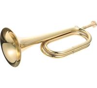 Copper Beginner Bugle Trumpet Military Style Brass Horn for School Band Orchestra Music Instrument