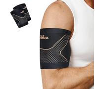 Copper Bicep Tendonitis Brace, Bicep Compression Sleeve for Pain Relief, Upper Arm Brace for Men and Women Muscle Strains Tear Injury (Copper, Medium)