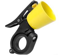 Copper Bike Loud Clear Sound 22mm Mount Rustproof Copper Bicycle for Road for Mountain Bikes Waterproof Bike for horn for Scooter for gravel Riding Loud for 22.2-31.8mm Handlebars Compact (Yellow)