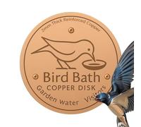 Copper Bird Bath Cleaner Disc 2 Pack, Physical Cleaning Disc for Bird Baths, Natural Algae Prevention, Safe for B-irds, Keeps Water Fresh, Garden B-ird Ba-th Maintenance Tool, Outdoor Wildlife Supplie
