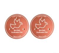 Copper Bird Bath Cleaning Discs 3-Point Support Rust-Resistant Purification Plates for Bowl and Traditional Baths Outdoor Garden Wildlife Care Water Purifier 10x10 cm 2 Pack(C)