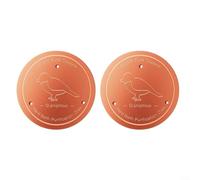 Copper Bird Bath Cleaning Discs 3-Point Support Rust-Resistant Purification Plates for Bowl and Traditional Baths Outdoor Garden Wildlife Care Water Purifier 10x10 cm 2 Pack(B)