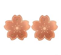 Copper Bird Bath Cleaning Discs 3-Point Support Rust-Resistant Purification Plates for Bowl and Traditional Baths Outdoor Garden Wildlife Care Water Purifier 10x10 cm 2 Pack(A)