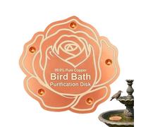 Copper Bird Bath Cleaning Tray - Naturally Keeps Water Clean and Safe | Flower Shaped Bird Pool Cleaner for Outdoor Baths | For Bird Baths, Bowls and Basins in the Garden, All Year Round