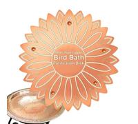 Copper Bird Bath Cleaning Tray - Naturally Keeps Water Clean and Safe | Flower Shaped Bird Pool Cleaner for Outdoor Baths | For Bird Baths, Bowls and Basins in the Garden, All Year Round