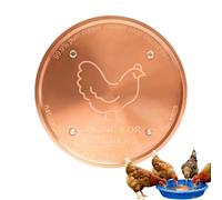 Copper Bird Bath Disc - 4 Inch Water Cleaning Plate | Self-Purifying Metal Fountain Disk | Round Poultry Coop Waterer Accessory | Outdoor Garden Pond Supply for Chicken