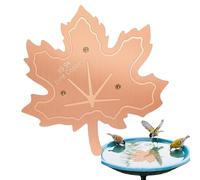 Copper Bird Bath Disc - Cleaning Agent 0.6mm - With Three-Point Bracket Maple Bird Bath Copper - Garden Pond Backyard Park Gazebo Farm Wedding Decoration