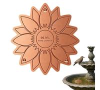 Copper Bird Bath Disc - Flower-Shaped Cleaning Accessories for the Garden - Water Cleaning Plate Bird Bath - for Outdoor Use - Garden, Patio, Lawn, Concrete, Stone, Ceramic and Heated