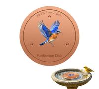 Copper Bird Bath Disc | Purifying Water Purification Disc for Bird Bath with Three Point Stand | Suitable for Farm Yard Lawn Patio Garden Outdoor Fountain