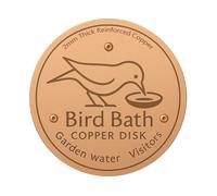 Copper Bird Bath Dish with 3-Point Support, Physical Water Purifier. Made of Durable Copper, Prevents Algae Growth. Ideal for Outdoor Birdbaths, Bowls, and Garden Decor