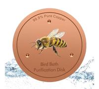Copper Bird Bird Bath Disc Bath Disc, Bee Filtration Ornament - Bird Bath Copper Disc - Bowl Fountain Patio Deck Porch Outdoor Garden Birds Bath