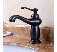 Copper Black Bronze Basin Faucet Bathroom Sink Faucet Antique Cold and Hot Water Mixer 304 Stainless Steel Tubular Ceramic Single Handle Belt Aerator,Three，Six