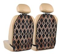 Copper & Black Geo Diamonds,2 Pack Car Seat Kick Mats Back Seat Protector Durable Back Seat Organiser