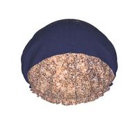 Copper Blue Navy Rose Glitter Makeup Artist Beauty,Shower Cap Nightcap Double Layer Waterproof Elastic Bath Cap Reusable Hair Cap