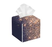 Copper Blue Navy Rose Glitter Makeup Artist Beauty, Tissue Box Holder Tissue Box Cover Tissue Holder Tissue Dispenser