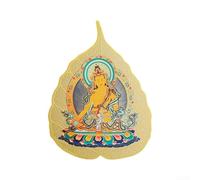 Copper Bodhi Leaf Art Piece with Eight Bodhisattvas and Ksitigarbha Promoting Well Being and Harmony (2The King of Tibet)