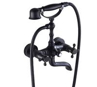 copper body black American matte Nordic bath shower set (Size : A)