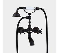 copper body black American matte Nordic bath shower set (Size : B)