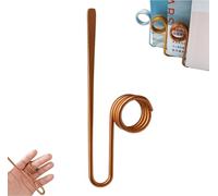 Copper Book Holder Ring Bookmark, Metal Thumb Book Clip, Bookmark Clips to Hold Book Open, Weighted Page Bookclip Thumb Ring, Binder Holders Page Lifter Hook, Light Weight Book Opener Tool (Bronze)