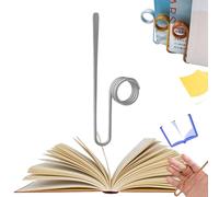 Copper Book Holder Ring, Handmade Utility Books Tool, Bookmark Metal Thumb Book Page Holder, Book Weight Page Holder, Book Holder Thumb, Bookmark Holder for Bookshelf Handmade (Silver-1pcs)