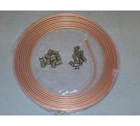 Copper brake pipe 3/16" 25ft 7.5mtr 22G with 20 unions
