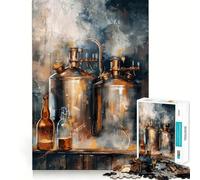 Copper Brewing Stills Jigsaw Puzzles for Adults 1000 Piece Logic Fun, Smooth Thick, Playful Challenge, Xmas Santa Gift (38x52cm)