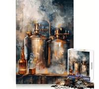 Copper Brewing Stills Jigsaw Puzzles for Adults 1000 Piece Logic Fun, Smooth Thick, Playful Challenge, Xmas Santa Gift (38x52cm)