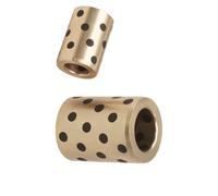 Copper Bushing, 2pcs Straight Cylindrical Sleeve, Inner Diameter 6mm, Outer 10mm, Guide Bearing