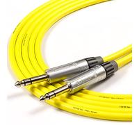 Copper Cables by designacable.com 15m - Yellow Tourgrade Balanced TRS Jack to Jack Lead - Handmade in the UK using foxTWO Cable & Seetronic MP3X Jacks.