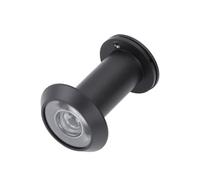 Copper Cat Eye Door Viewer, 200 Degree Wide Angle Lens | Removable Cover, Adjustable Length for 35-55mm Doors, Fine Thread Fit, Black Finish