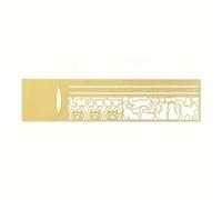 Copper Cat Stencil Ruler & Bookmark, 10cm Measuring Tool with Adorable Design - Cat Pattern Rulers for Planners for Planner & Office Supplies