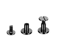 Copper Chicago Screws | Multicolor 5x(4-10)mm Usage: Bag Belt Clothing Leather DIY Crafts(Black,5x10mm)