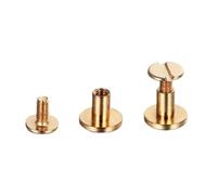 Copper Chicago Screws | Multicolor 5x(4-10)mm Usage: Bag Belt Clothing Leather DIY Crafts(Gold,5x4mm)
