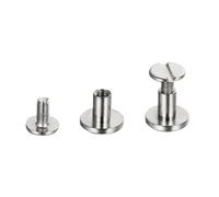 Copper Chicago Screws | Multicolor 5x(4-10)mm Usage: Bag Belt Clothing Leather DIY Crafts(Silver,5x8mm)
