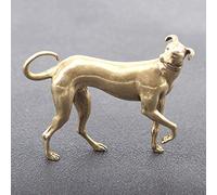 Copper Chinese Animal Dog Statue Small Decorations Solid Brass Cute Lucky Dogs Miniature Figurine Office Desktop Ornament Art collection
