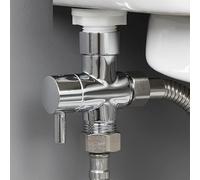 Copper Chrome-Plated American Standard American Standard 7/8 Water Divider Toilet Companion Spray Gun Three-Way Accessories Female Washer Water Divider Valve