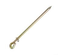 Copper Clad Grounding Rod Alternative 45cm Steel Spike with Clip for Antennas Generators Electric Fence Earth Terminal(2pcs Clips)