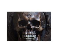 Copper-Colored Skull Adult Wooden Jigsaw Puzzle 1000 Pieces for The Perfect Visual Feast! 1000pcs