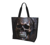 copper-colored skull Shoulder bag.Stylish all-over print women's style, lightweight, large capacity for everyday use