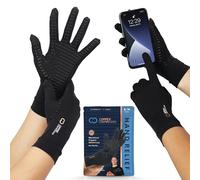 Copper Compression Full Finger Arthritis Gloves. #1 Highest Copper Content GUARANTEED! Best Copper Infused Fit Gloves For Carpal Tunnel, Computer Typing, & Support For Hands. 1 PAIR Of Gloves (Medium)